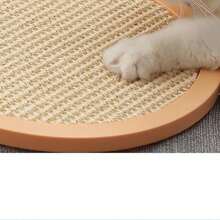 1件装猫抓垫吸盘猫玩具耐磨指甲刮垫猫抓床用品猫抓板耐用剑麻垫猫吸盘玩具适用于墙壁窗户玻璃 - 彩色 - 查看 8