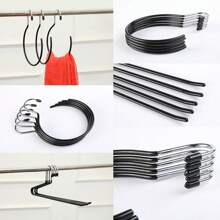 1pc Geometric Pattern Manganese Steel Scarf Storage Rack, Multi-Functional Tie/Belt Display Holder, Simple Hooks, Suitable For Scarves And Accessories All Year Round