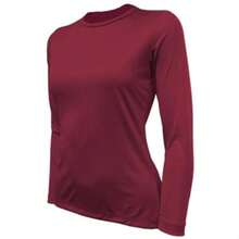 Kit 3 Women's Thermal Shirt UV Protection 50+ Second Skin T-Shirt Blouse Cold Mesh Gym Long Sleeve F7 NEW STYLE - Burgundy - View 2