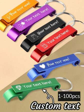 1/10/20/50pcs Custom Keychain, Custom Bottle Opener, Personalized Keychain, Customized Keychain, Cool Keychains, Custom Keychain With Picture, Customizable Keychain, Promotional Items With Your Logo, Personalized Gifts For Women, Men, Mother, Father, Mom, Dad, Wife, Husband, Best Friend, Couple, Girlfriend, Boyfriend, Him, Her, Nurse, Multi-Functional, Ornamental, Reusable, Exquisite, Stylish, High-Quality, Colorful, Modern, Custom, Personalized, Unique, Delicate Romance