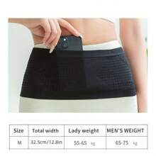 Pochete invisível para corrida - malha sem costura, nylon respirável com padrão de diamante, cinto elástico com absorção de choque, adequada para corrida e condicionamento físico, ótima para caminhadas - preta, visual esportivo moderno, bolsa de cintura leve, pacote de condicionamento físico