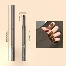 1 pezzo Pennello per unghie in stile gotico, con rivestimento nero, per gel acrilici UV, per estensione unghie, a forma ovale