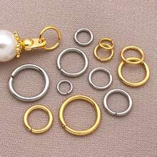50/100/200pcs 4/5/6/7/8/10mm Open Jump Rings 18K Gold Plated Stainless Steel Single Loop Jump Ring Round Connector Rings For Jewelry Making Necklaces Bracelet Earrings Keychain DIY Craft - Multicolor - View 4