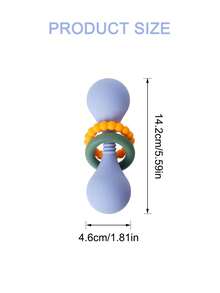 PopLittleOne 1pc Baby Silicone Rattle Toys Hand Grip Baby Teething Toys Infant Hand Shake Toys Girl Boy Toys Baby Shower Gift Soft Baby Toys - Multicolor - View 10