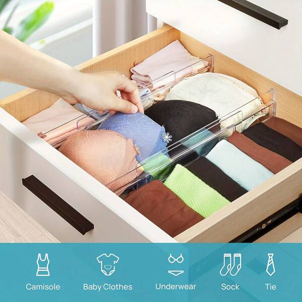 Space Saving Drawer Organizer Set Non Slip Design For Underwear Cosmetics Stationery Ideal Gift For Moms Housewarming Kitchen Bedroom Storage For Women Storage Organizer Travel Essentials Back To School Dormitory Storage