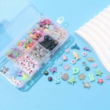 多色亚克力海洋动物和字母珠子，各种字母和海洋动物装饰珠子，女士配饰，用于 DIY 夏季海滩脚链、手链、耳环、钥匙扣、背包、友谊手链、手机链、婚礼、派对、毕业典礼、节日礼物、珠宝制作用品