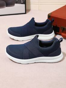 1 par de zapatillas de unicolor transpirables y ligeras tipo slip-on, apropiadas para uso en interiores, exteriores y oficina, para todas las estaciones, unisex