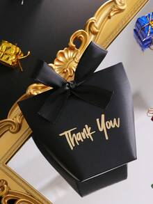 5pcs "Premium 'Thank You' Gift Box In Gold On Paper | Featuring Elegant Ribbon | Perfect For Christmas, Wedding, BabyShower, And Beyond - Multicolor - View 6