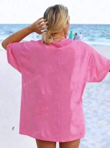 Overstimulated Oversized Women Loose Fit Round Neck Short Sleeve T-Shirt