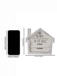 1 cái Giá đỡ mật khẩu WiFi bằng gỗ sáng tạo, trang trí để bàn nhiều cảnh theo phong cách Boho cổ điển, văn phòng, phòng học, phòng khách, đạo cụ tiệc ngày lễ - Nhiều màu - Xem 5
