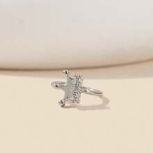 1pc Fashionable Minimalist Copper 5-Leaf Crown Shape Zirconia Stone Nose Ring, Versatile 1-Time Use Nose Stud/Clip On Jewelry, Suitable For Women Daily Wear, Body Piercing Accessories, Friend Gift