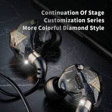 QKZ SK8 Heavy Bass Headphones Computer Gaming Wire Control With Wheat Sports In-Ear Lol Gaming Earbuds 3.5mm Jack