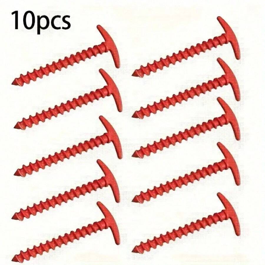 10pcs Tent Ground Nail Outdoor Camping Tent Nail Nylon Windproof High Quality Camping Material Campground Portable