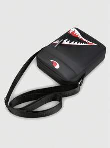 Men's Shoulder Bag INS Messenger Bag Crossbody Bags Polyester Cartoon Casual With Shark Graphic Side Bag Sling Bag Vacation School Holiday Sport Lightweight Gift Teenagers Freshmen Thanksgiving Purse Bag Tote Bag Bum Bag Belt Bag Rider Bag