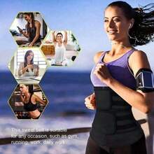 1 pièce Gaine de taille pour femme, Ceinture de gaine, Ceinture de sudation pour sauna, Ceinture de taille pour sport, Amincisseur de taille, Sculpteur de taille, Accessoire d'entraînement abdominal pour le fitness, Accessoires Fajas Lumbares