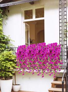 UV-Resistant Artificial Morning Glory Vine - Realistic Pink And Purple Hanging Flower Decor, Suitable For Home, Garden, Wedding, Office And Events - Fits Easter, Thanksgiving And Mother's Day Celebrations, Artificial Outdoor Flowers