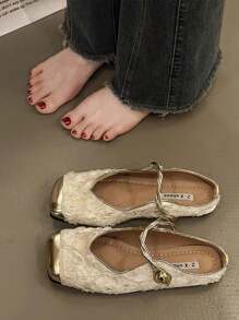 Mulas Planas Confortáveis de Deslizar, Sapatos Casuais Versáteis para Mulheres, Sandálias de Salto Baixo com Biqueira Aberta Inspiradas no Estilo Francês 2025, Uso Diário Elegante e Respirável