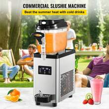 Commercial Slushy Machine, 300W 110V, 6L/1.6 Gal 25 Cups Single-Bowl, Stainless Steel Margarita Smoothie Frozen Drink Maker, Slushie Machine For Cafes Restaurants Bars Home Use - 1 Cylinder 1 X 6 L - View 2