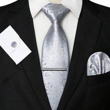 Bộ phụ kiện vest nhiều món gồm 1/2/3/4/5 chiếc cà vạt họa tiết hoa dành cho nam, cà vạt satin, kẹp cà vạt bạc, khăn cài túi, khuy măng sét và hoa cài áo, thích hợp làm quà tặng cho Ngày của Cha, kỷ niệm, sinh nhật, họa tiết cổ điển phù hợp hoàn hảo với tuxedo, tuyệt vời cho các sự kiện trang trọng, đám cưới, tiệc tùng, tụ họp thường ngày Cà vạt nam - Bạc - Xem 17