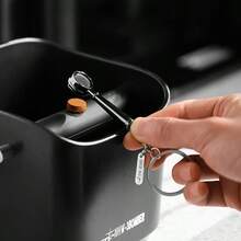 Coffee Series Keychain Mini Souvenir Coffee Accessories Chic Key Ring Creative Birthday Gift For Coffee Lovers - Khaki - View 6