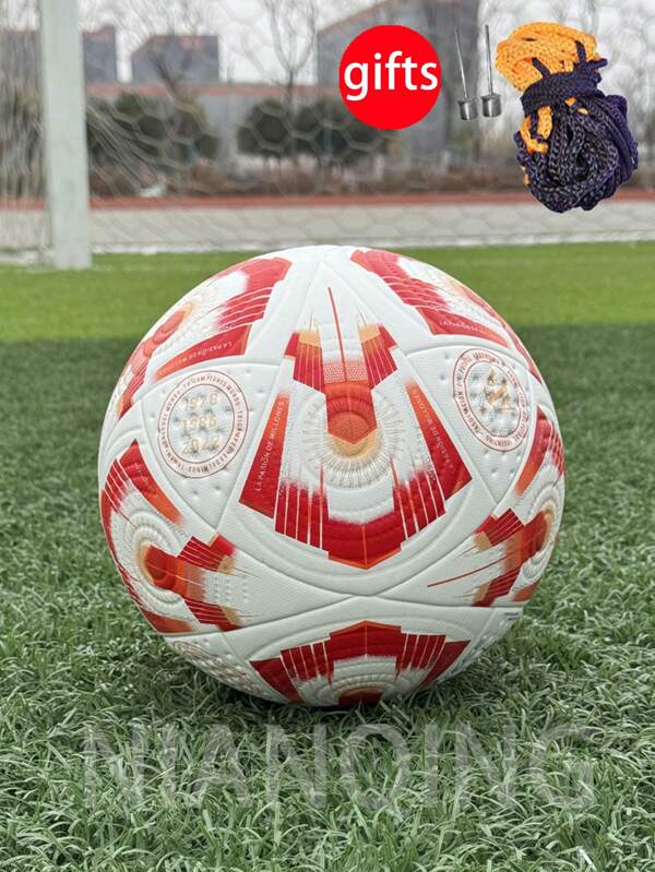 Classic No.5 Soccer Balls Professional League Football Butyl Rubber Inner Tank Explosion Proof High Quality PU Leather Anti Slip Wear Resistant Excellent Elasticity Suitable For Adult And Youth Training Competition Special Gift Ball Needle Ball Net