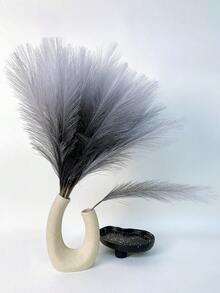 5/10/20 Pcs Artificial Reed Grass, 55cm/21.6 Inches Long, Soft & Durable Polyester Material, Non-Fading, Crush-Resistant, Bendable & Recoverable, Plastic Artificial Plants, Room Decor - Gradient Black - View 5