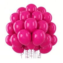 10/30/50/100pcs Rose Red Wedding Party Balloon Fashionable Party Decoration Balloon Set, Suitable For Shower Party, Birthday Party Decoration, Wedding Decoration, Farm, Arch Balloon Shower Party Decoration, Bachelor Party Gender Revealing Decoration, Hawaii Party DIY Matching