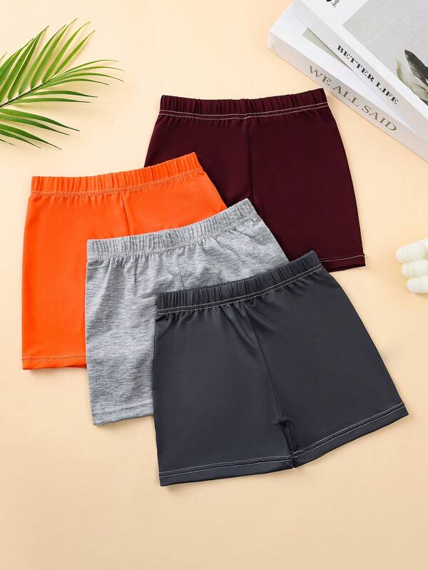 4 Stücke Mädchen Sicherheits-Shorts, Polyester minimalistische Anti-Blitz Shorts, leichte Sommer Kinder Unterhosen, geeignet für 2-7 Jahre alt