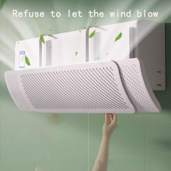1 Luchtgeleider voor airconditioning, anti-directe luchtstroomvrije installatie van de uitlaatgeleider voor airconditioning, luchtscherm aan de muur gemonteerde algemene luchtgeleider voor airconditioning