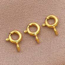 5/10/15 stuks 18K vergulde veersluitingen messing ronde sluitingen open ring sieraden veersluiting sieraden connector sluitingen voor armband ketting sieraden doe-het-zelf knutselen maken