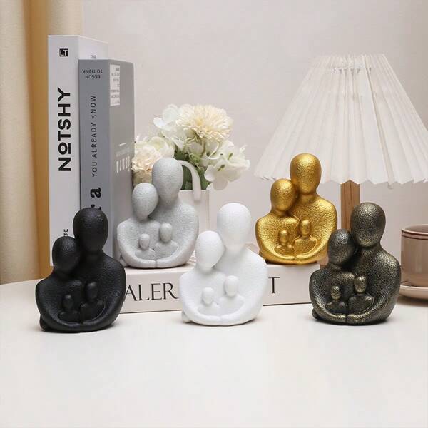 1Pc Resin Abstract Family Couple Minimalist Modern Creative Art Ornaments Living Room Cabinet Entrance TV Cabinet Home Decoration, Gold, White, Black, Gray, Copper, The Best Gift For Family And Friends,Room Decor, Bedroom Decor, Office Decor, Home Decor, House Decor, Living Room Decor, Bathroom Decor, Office Desk Accessories, Room Decoration Stuff, Home Decor Living Room, Garden Decor, Table Decor