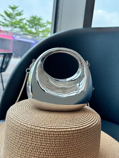 حقيبة يد أكريليك صغيرة عصرية للنساء متعددة الاستخدامات لأحمر الشفاه والعملات والإكسسوارات، حقيبة كتف وحقيبة متقاطعة الجسم