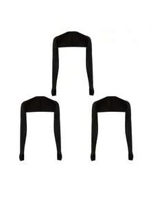 1pc Golf Sun Protection Arm Sleeves, Outdoor Sports Riding Cooling Sleeve, One-Piece Shoulder Sleeve, Solid Color, Elastic Sun Protection With Finger Holes, Suitable For Outdoor Activities & Summer, Polyester Spandex Blend - Multicolor - View 15