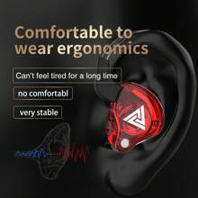 QKZ Original QKZ AK6 Pro EDX Pro 1DD Dynamic Earphones HIFI Bass Earbuds In Ear Monitor With Microphone 3.5mm Sport Noise-Proof Stereo Headset ZST X Dual Drive