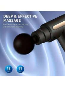 Pistola de masaje de tejido profundo - Silla de masaje - Martillo eléctrico multifuncional de grado profesional para fisioterapia y percusión corporal para hombros y cuello, cintura cervical y espalda