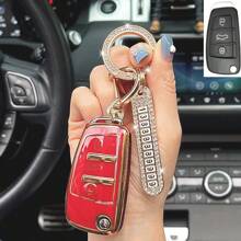 1 pièce Nouvelle housse de clé de voiture en TPU avec porte-clés. Couvercle de coque pour Audi A3, A6, C5, C6, Q3, Q2, Q7, TT, TTS, R8, S3, S6, RS3, RS6, A4. Accessoire protecteur anti-chute et anti-poussière pour porte-clés.
