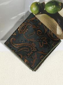 1pc Men's Paisley Pattern Handkerchief Necktie, Fashionable Accessory For Daily, Holiday, Travel, Work Outfit