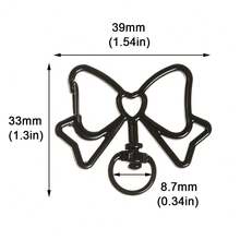 5-20pcs 33x39mm Bowknot Shape Spring Lobster Clasps Hooks Key Rings Mix Keychain Clasps Hook For Diy Keyring Bag Doll Pendant Jewelry Makings - Multicolor - View 2