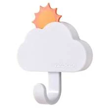 1 Pc Sun Moon Adhesive Hook No Hole Door Rear Wall Hanging Strong Load Bearing Party Activities No Trace Hook