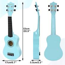 21 Inch Soprano Ukulele With Gig Bag, Pick, And Spare Strings – Great For Schools And Beginners - Baby Blue - View 1