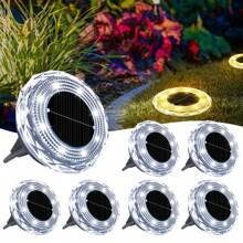 2/4Pcs 8LED Solar Buried Lights, Outdoor Home Garden Street Lights, Garden Atmosphere Decorative Landscape Lawn Buried Lights