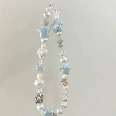 1 chiếc dây đeo điện thoại đính hạt hình ngôi sao muối biển mùa hè, mặt dây chuyền ốp điện thoại tối giản, quà tặng phong cách Y2K cho mẹ, gia đình, bạn bè nhân dịp sinh nhật, ngày lễ.