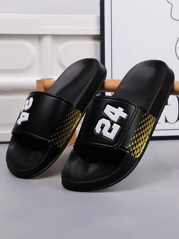 Men Sandals Best-Selling Men's Sports Casual Slippers, Simple And Fashionable Men's Slippers, Home Slippers, Shower Shoes, Indoor Slippers, Bathroom Sandals, Comfortable And Lightweight, Thick Sole, Non-Slip, Easy To Clean
