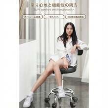 Kitchen Chair With Casters, Kitchen Counter Chair, Stool, Round Chair, Dining Chair, Height Adjustable, With Footrest, Backrest, Nursing, Office Chair