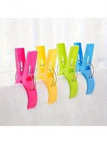 8/4/1pc Large Beach Towel Clip, Beach Chair Clip, Plastic Clip, Cruise Beach Chair Towel Clip, Hanger, Windproof Chair Clip, And Quilt Drying Clip - Durable Plastic Clips For Outdoor Use To Prevent Your Towels From Being Blown Away
