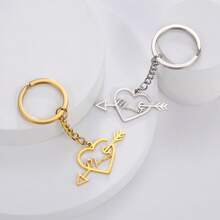 Personalized Name Love God Cupid Heart Personalized Keychain Customized Name Key Chain Ring Gift For Men Women Stainless Steel Jewelry - Multicolor - View 4