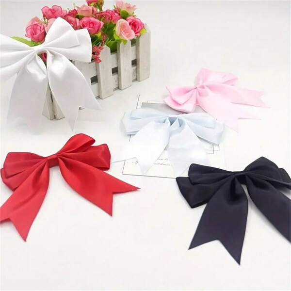10pcs 4cm Polyester Double-Layer Bowknot, DIY Bow Craft, Suitable For Hotel Decoration, Wedding Decoration, Party Decoration, Flower, Gift Box And Gift Wrapping