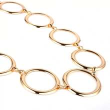 1 European And American Stroll Into Simple Design Sense Hollow Geometric Ring Sexy Waist Chain - Gold - View 7