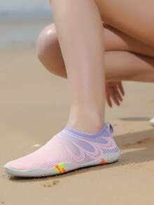 Lightweight Quick-Dry Water Shoes For Women - Breathable Mesh, Suitable For Beach, Creek, Swimming, Diving, Boating, Surfing And Yoga - Pink And Purple Ombre, Rubber Outsole, Comfortable For All Seasons, Casual Water Sports Apparel - Purple - View 4