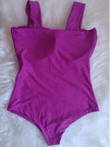 SUPLEX WIDE STRAP BODYSUIT WITH PADS - Rose Red - View 2